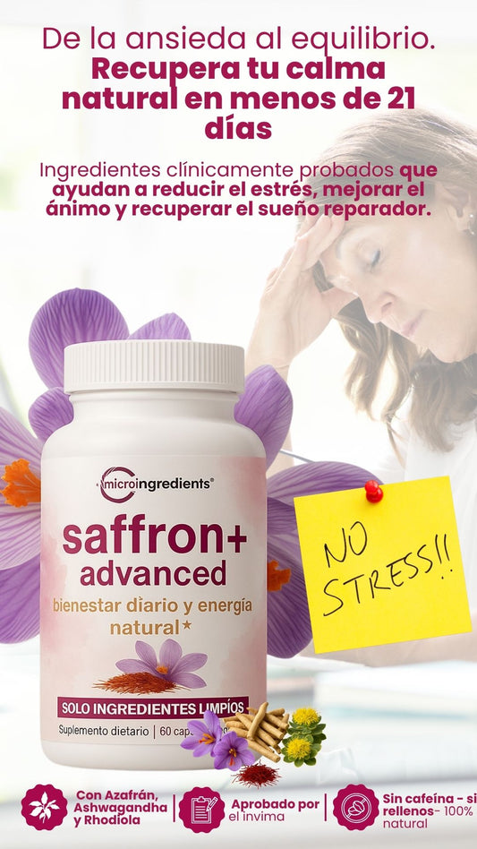 Azafrán en capsulas - Suplemento para la ansiedad y estres