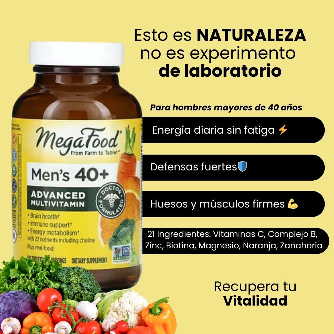 Multivitaminico para hombres +40 años