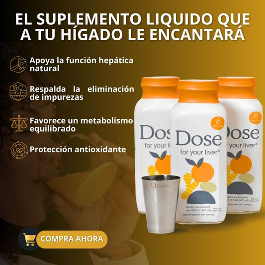 3 frasquitos DOSE Suplemento Orgánico para el higado